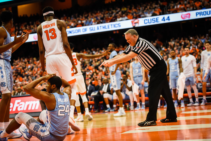 UNC's Kenny Williams finished the game with three personal fouls.