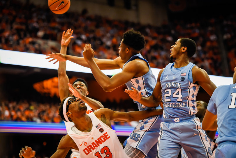 UNC, a strong offensive rebounding team, out-rebounded the Orange by just four.