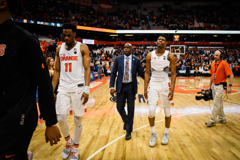 The loss dropped the Orange to a game under .500 in the Atlantic Coast Conference, at 7-8.