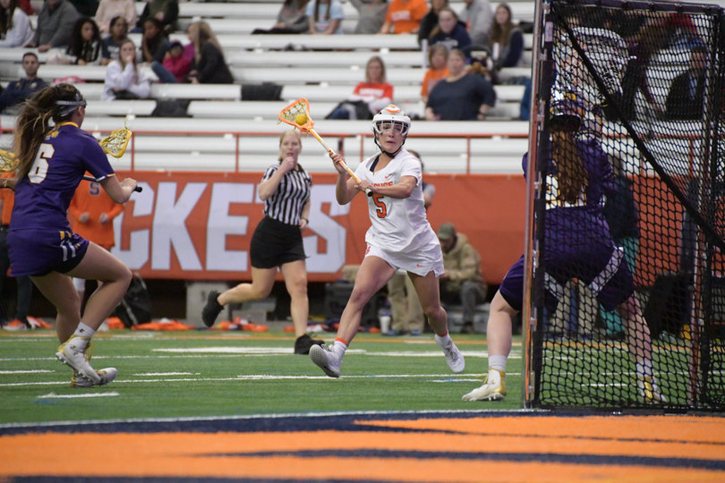 Syracuse fired 30 shots on goal. 