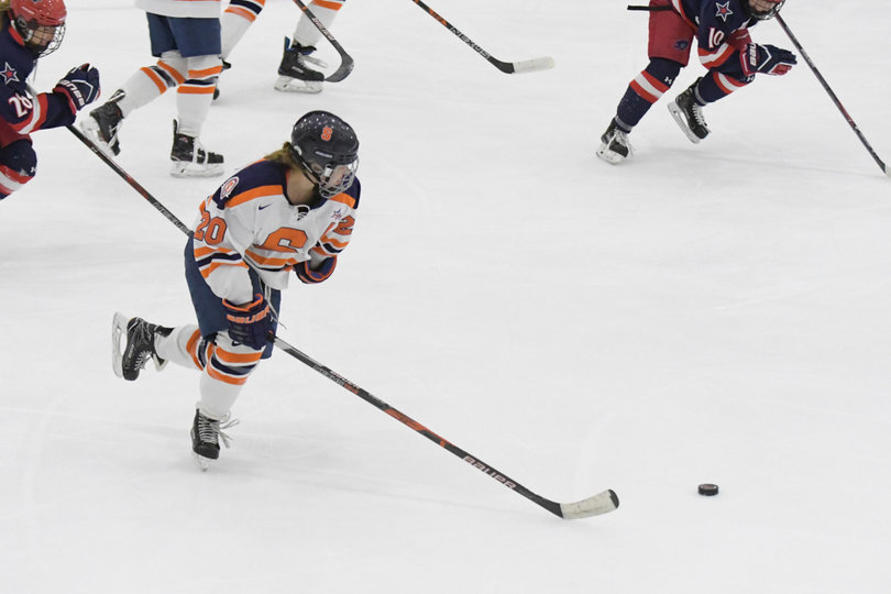 Alysha Burriss took a shot in the first and second period during the loss.