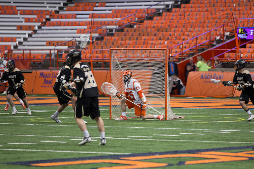 Goalie Dom Madonna made seven saves, including a huge stop in overtime against David Symmes.