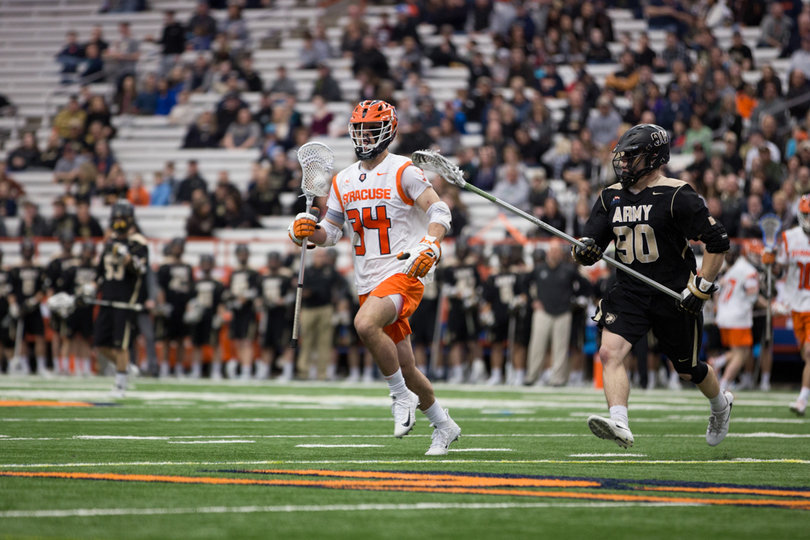 Jonathan Partamian tries to run clear of a Black Knight defender.
