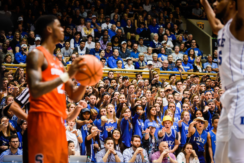 The Cameron Crazies were out in force  Saturday, chanting "N-I-T! N-I-T!" as SU left the floor for the final media timeout.