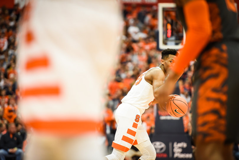 The Carrier Dome reached its loudest point late in the game, as the nearly 29,000 fans rose to their feet to watch SU notch its first win over a ranked opponent this season.