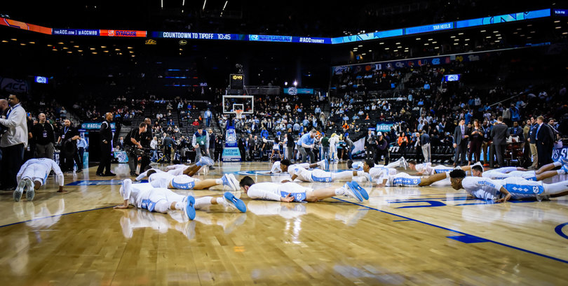 The Tar Heels warm up. They improved their all-time series lead against SU to 11-4. 