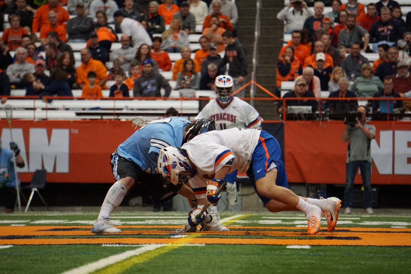 Syracuse won only 35.7 percent of faceoffs in its loss.
