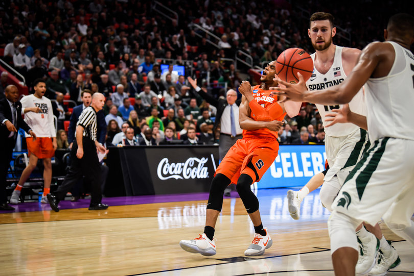 Syracuse’s defense mounted nearly every Spartan first-chance and maintained the gridlock defense that powered it past high-powered offenses in Arizona State, Texas Christian and now Michigan State.