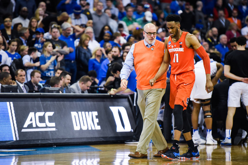 He appeared shaken up late, but never left the game. 