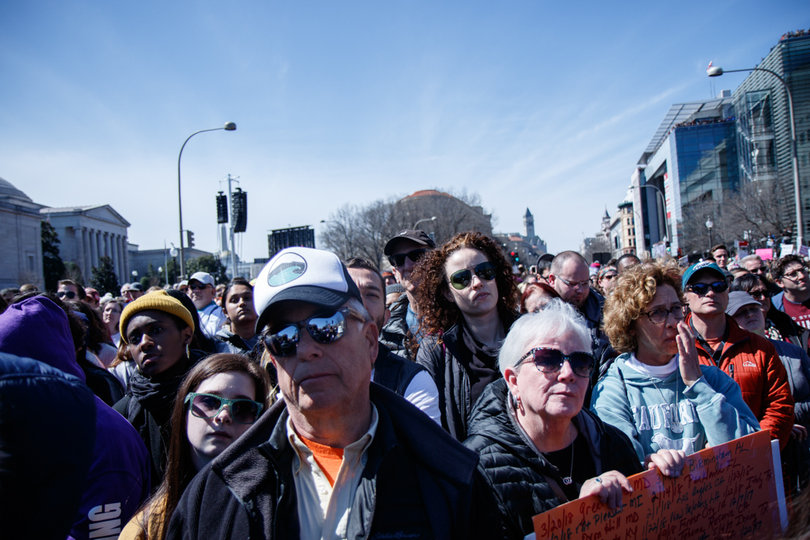 Some adults were also in the crowd on Pennsylvania Avenue.