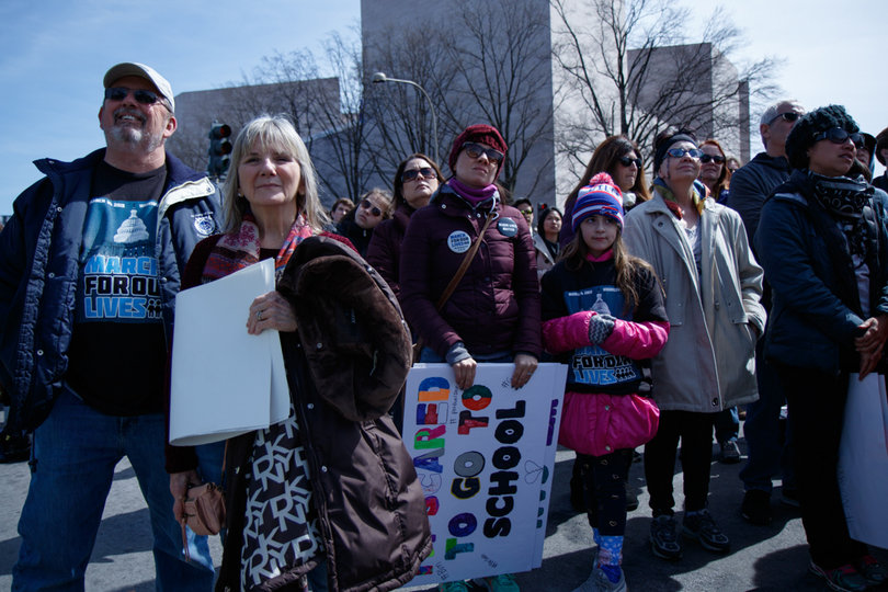 Protesters gather during the March for Our Lives rally.