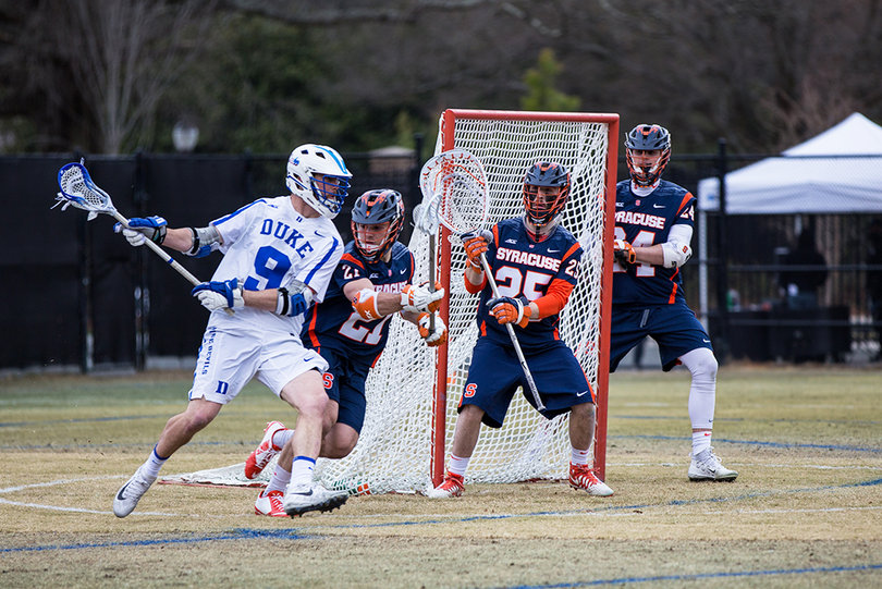 Duke's Sean Lowrie scored a goal in the Blue Devils' loss.