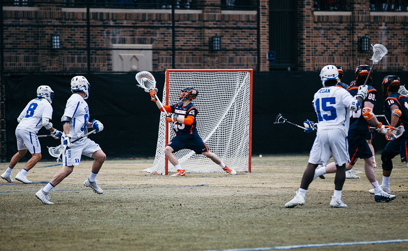 Dom Madonna made 13 saves for Syracuse to help the Orange win.