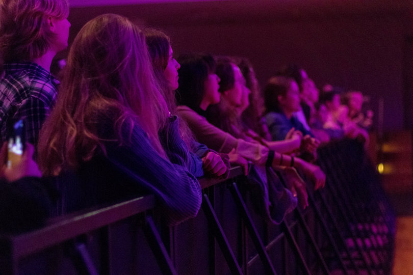 The University Union crowd danced and sang along to Whitney, SALES and Charlie Burg on Wednesday night in Goldstein Auditorium.