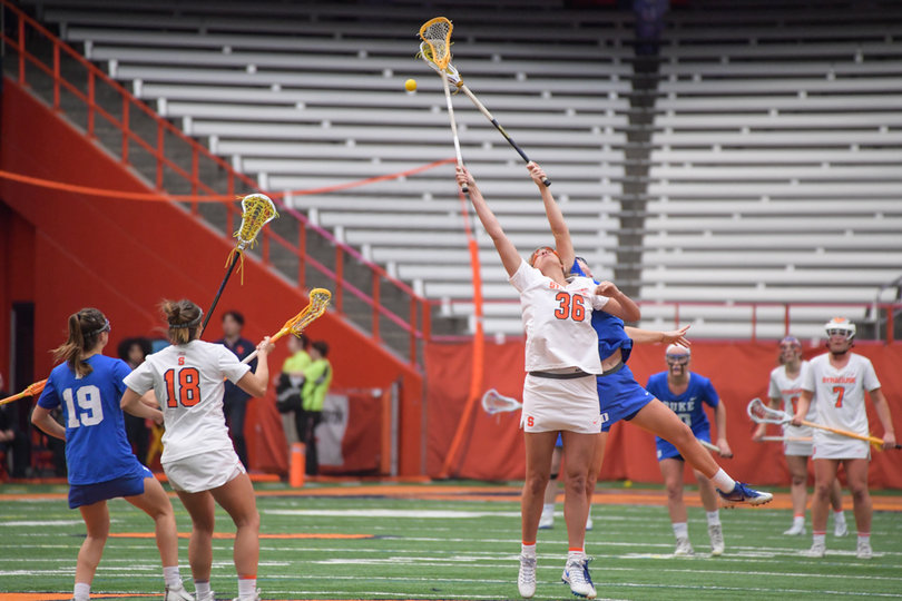 Julie Cross controlled just two draws after starting the game for Syracuse.