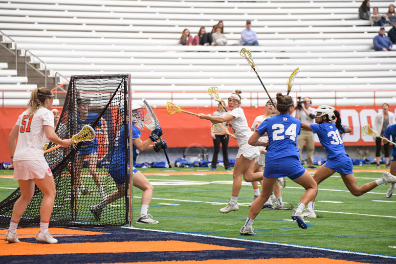 Duke's starter in goal, Jamie Lockwood, made just one save before being pulled.
