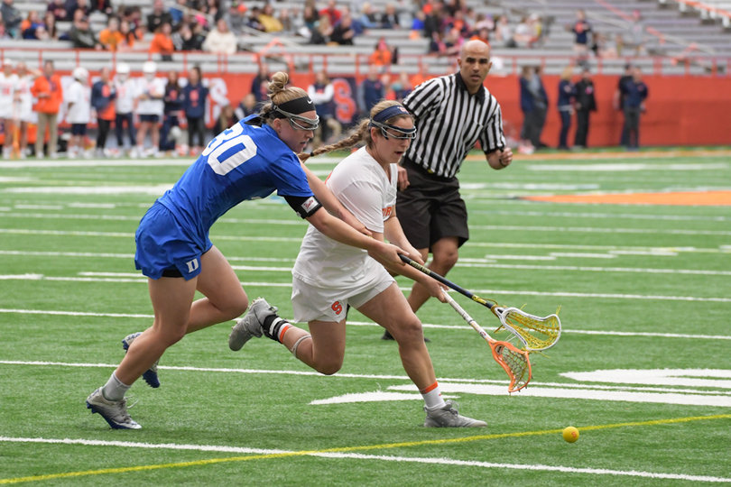 Syracuse's Nicole Levy was face-guarded by Duke all game long and didn't tally a shot.