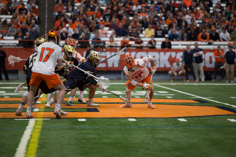 Syracuse's Danny Varello, who entered the game with a 50 percent success rate at the faceoff X, went eight for 17. 