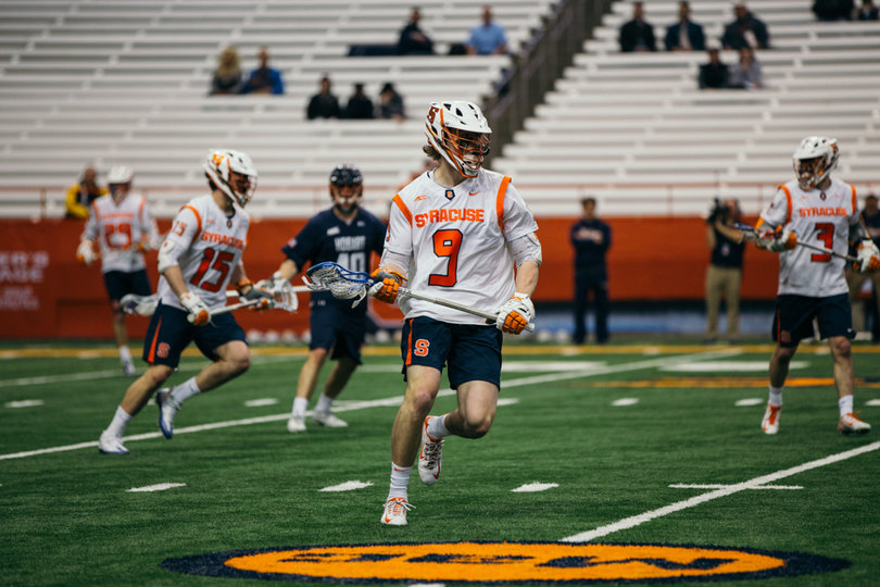 Peter Dearth grabbed two groundballs while playing wing on several faceoffs. 