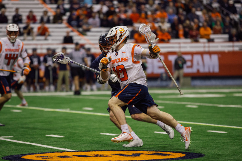 Syracuse found success on driving to the net and dumping the ball off to an open attack. 