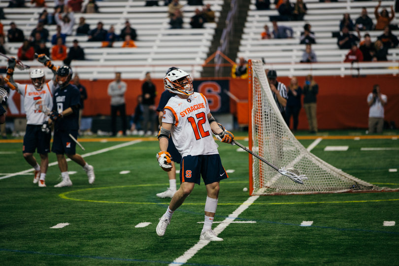 Trimboli celebrates his final goal of the game. 