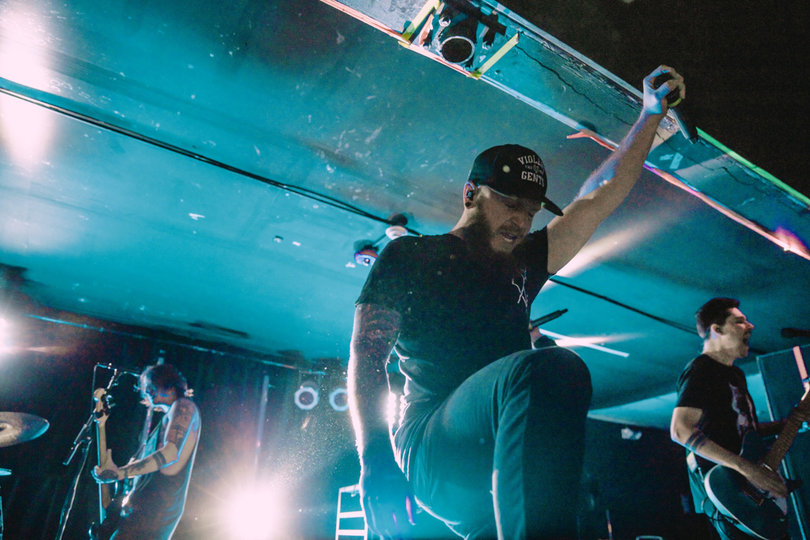 Dave Stephens is the vocalist for We Came As Romans, which formed in 2009. This concert was part of the group's Cold Like War tour. 