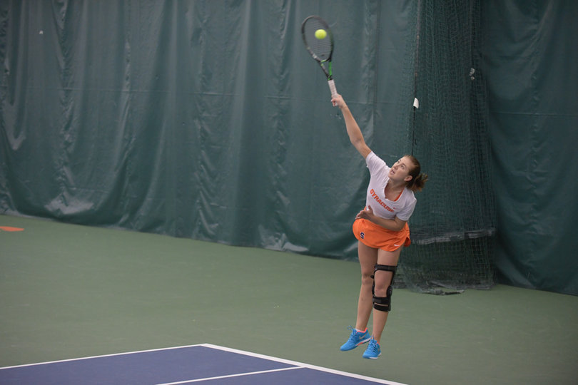 Anna Shkudun dropped her match at fifth singles in straight sets.