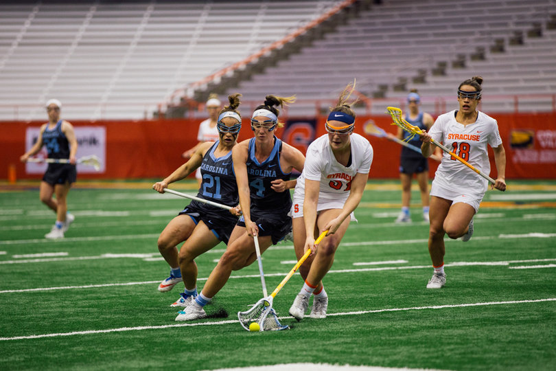 Emily Hawryschuk finished the game with seven draw controls, a team-high.