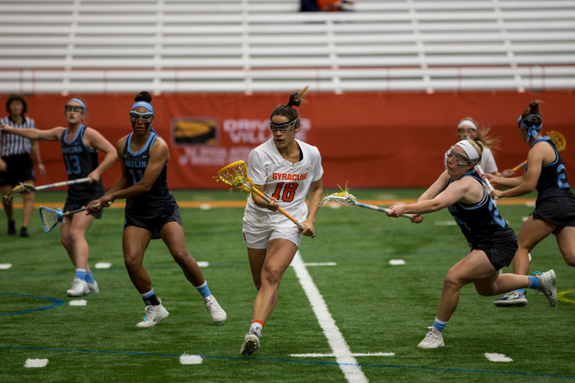 Merola went 2-4 on her free-position shot attempts, four of the five such attempts for SU.