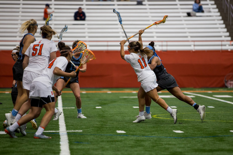 SU's Vanessa Costantino put one shot on goal for the Orange.