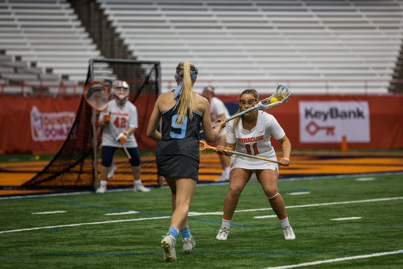 UNC's Kara Klages tied for her team-high with five goals in the Tar Heels win.