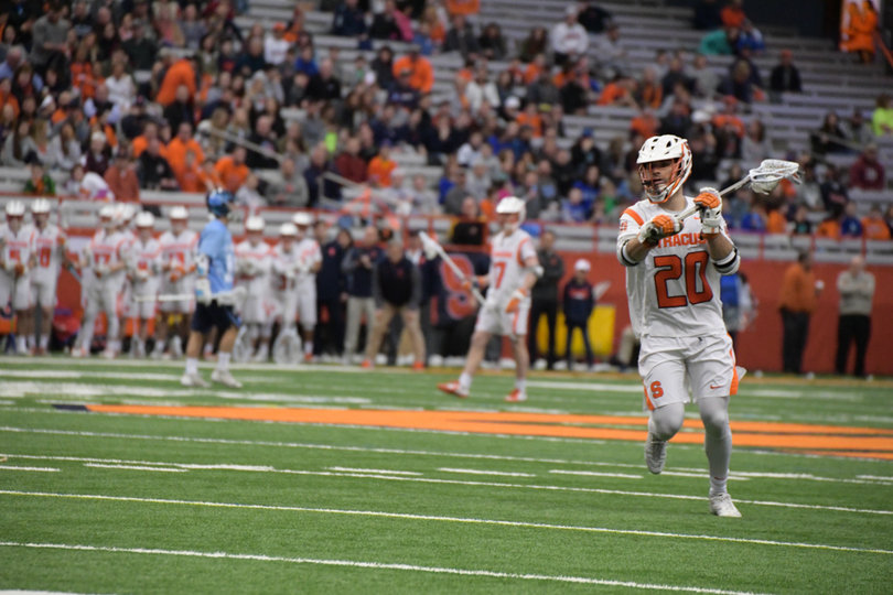 Syracuse came back in the fourth quarter after trailing by three goals with less than five minutes left. 