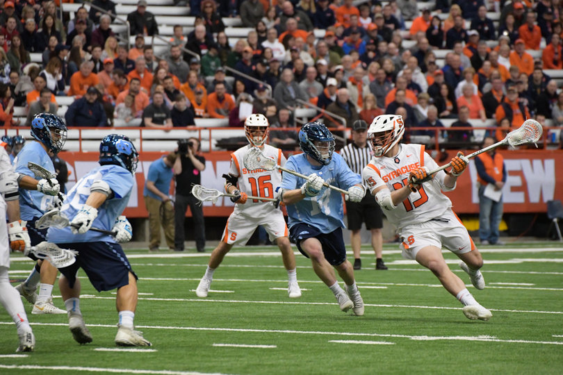 Pat Carlin scored the first goal of the game for SU. 