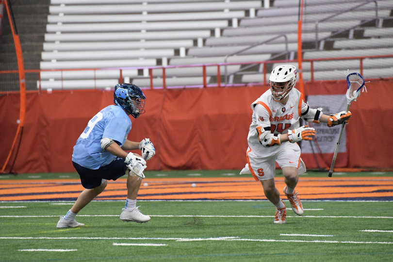 Syracuse assisted on five on its 13 goals. 