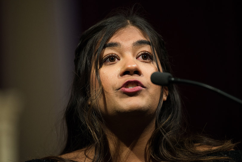 Student Association Vice President Angie Pati said: "We're here to listen, and the most important part of that are the actionable goals that James talked about."