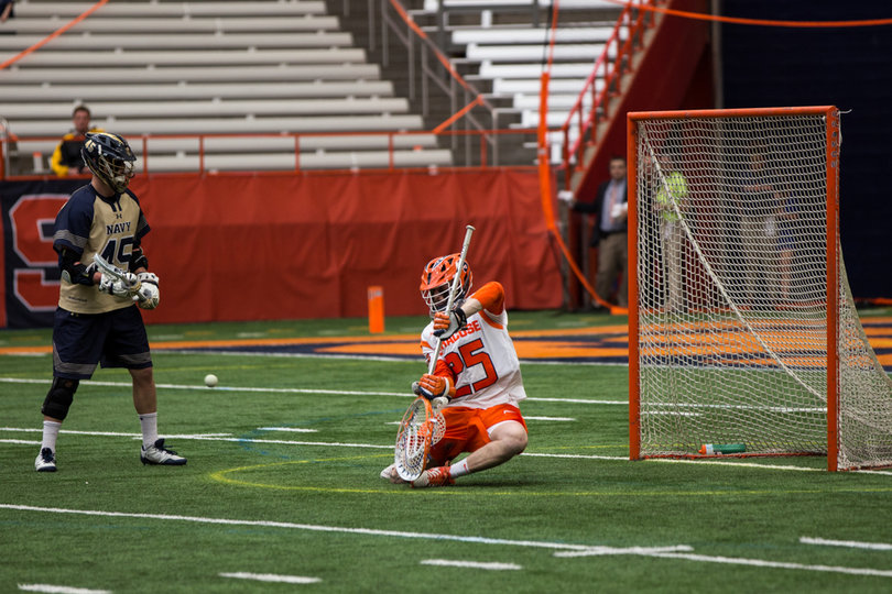 Madonna made eight first half saves. 
