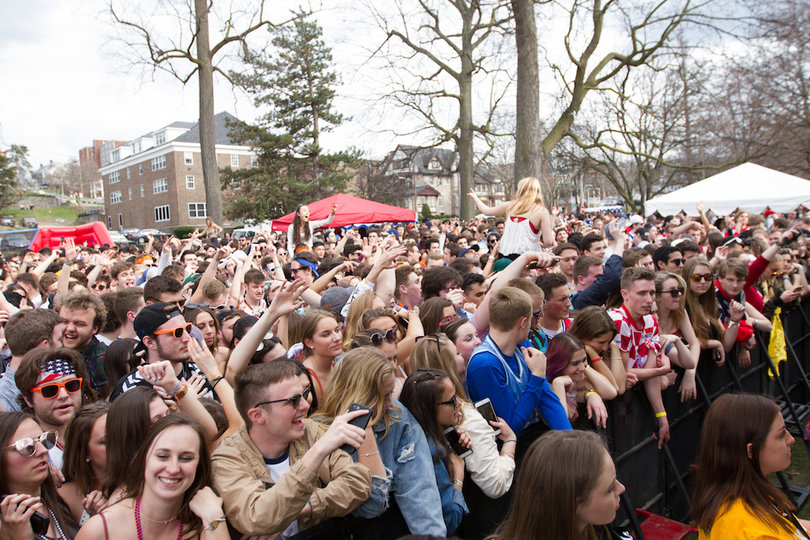Students enjoyed music, food and entertainment including an inflatable obstacle course.

