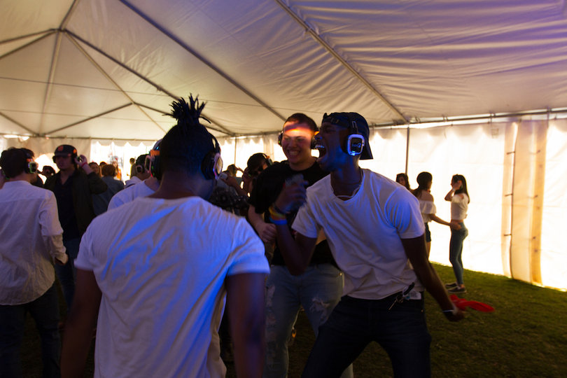 Students danced at the silent disco with DJs Nich Hoffman, Khari Brandes, Culture Clash and Ryan French.
