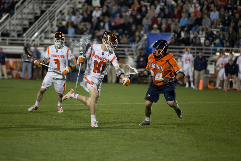 Brendan Curry had two shots on goal but didn't record a point in SU's loss.