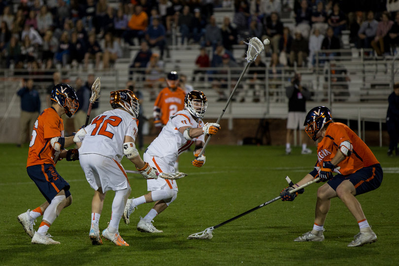 Brendan Bomberry scored one goal on three shots on goal for the Orange.