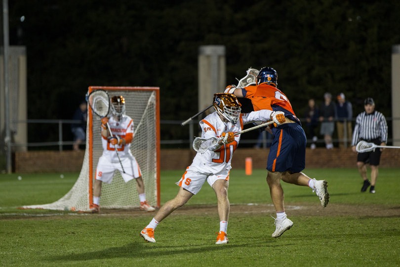 Virginia scored at least two goals in every quarter of the game in its win.