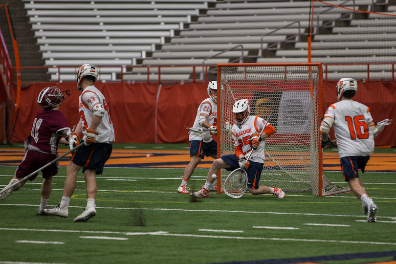 Goalkeeper Dom Madonna made six saves in the game.