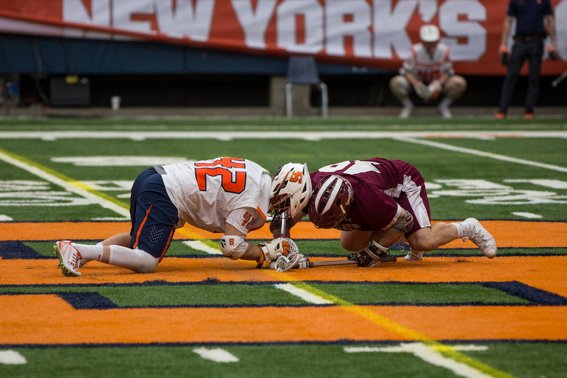 Danny Varello was 5-14 in the faceoff X.