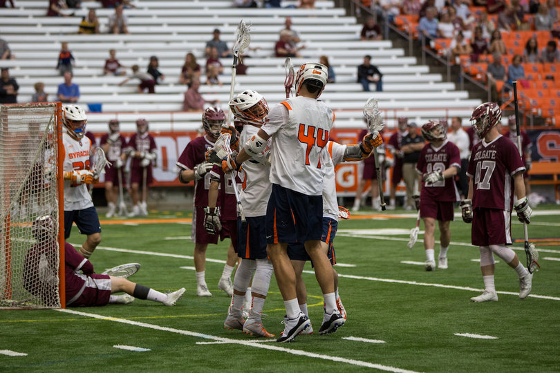 Syracuse scored 10 goals in the second half of the game.