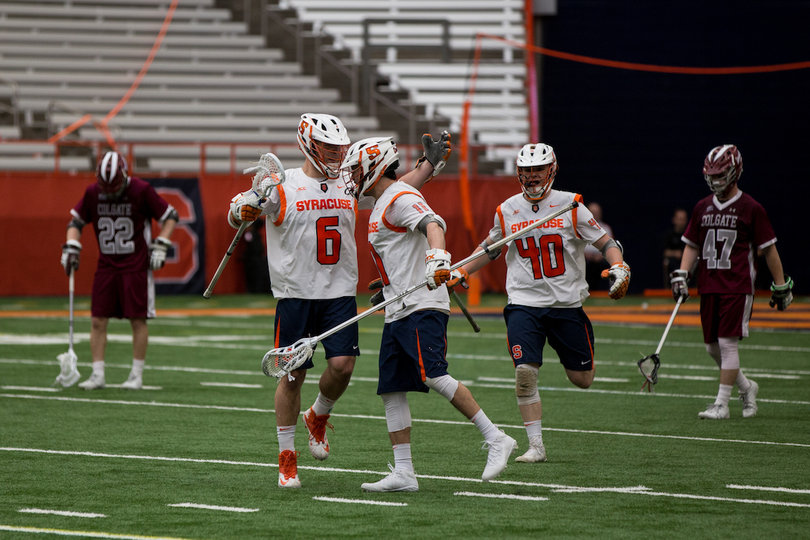 Austin Fusco scored in the fourth quarter of Syracuse's win, the first of a 6-0 run to end the game.