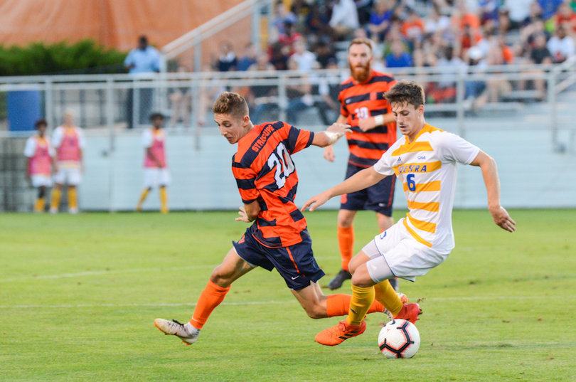 Freshman Hilli played well in his home debut, he put two shots on goal and got one to find the net.