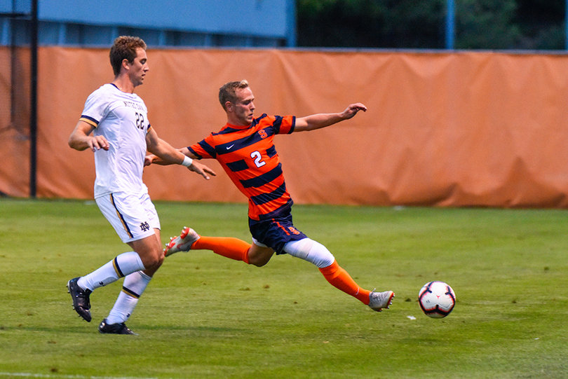 Jan Breitenmoser was part of an Orange defense that shutout Notre Dame in the first half. 