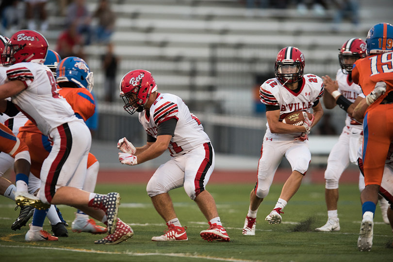 Dylan Banks carried the ball five times for the Bees.