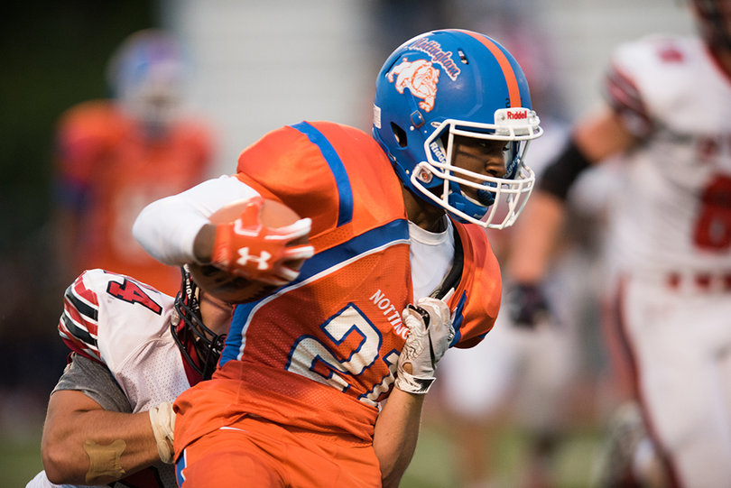 Jamel Nellons carried the ball four times for Nottingham on Friday night.