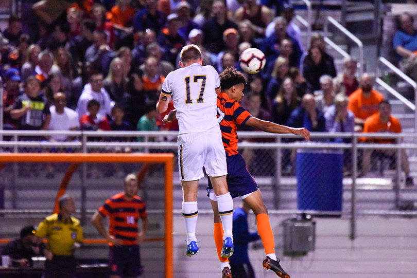The Orange struggled aerially on Friday, getting beat by Notre Dame on set pieces. 